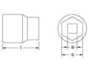 10-Piece Kit - Regular Sockets, 6-Point, 1/2" Drive - CS Unitec