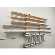 6-Level Lumber Storage Rack – Orange and Gray - Bora