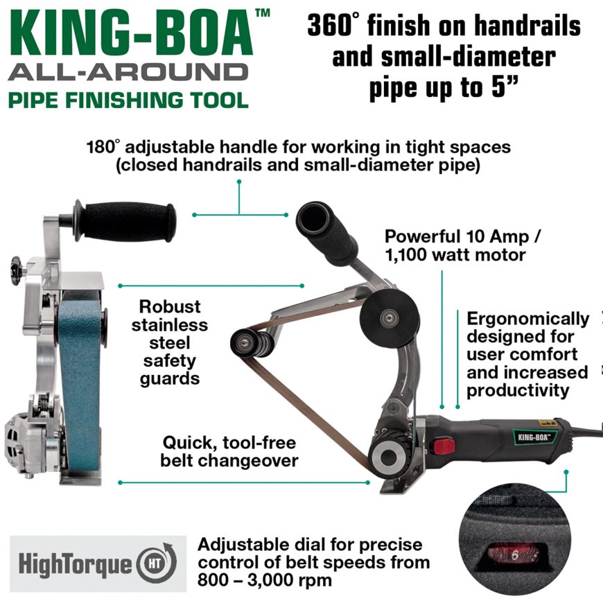 KING-BOA™ Round Tubing Sander - CS Unitec