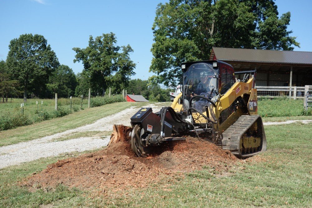 Blue Diamond® Skid Steer Swing Arm Stump Grinder - Blue Diamond Attachments